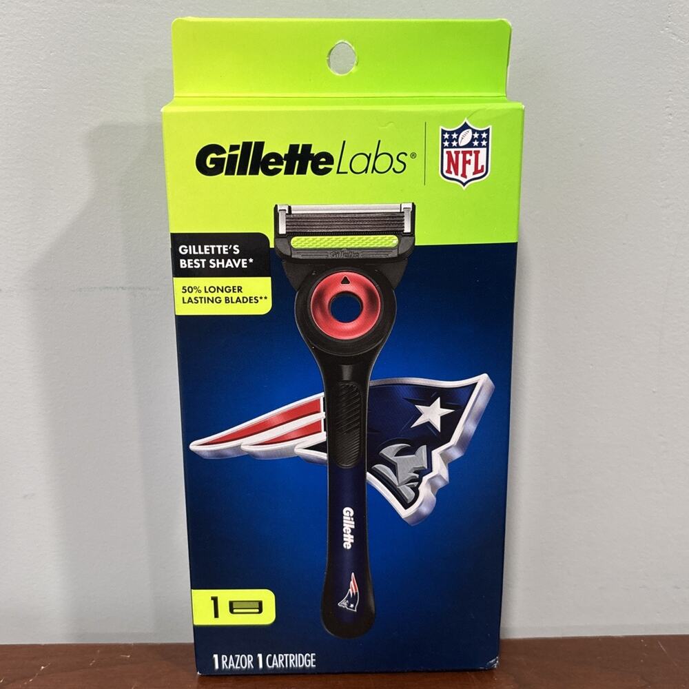 Gillette Labs NFL New England Patriots Razor Plus 1 Refill Sealed New Best Shave